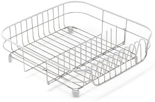 Addis 513833 1-Piece Stainless Steel/ PVA White Soft Touch Stainless Steel Draining Rack, White, M/L