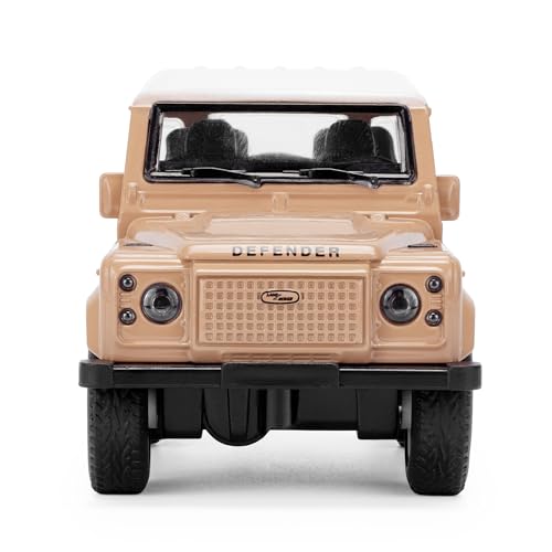 Land Rover Classic Defender Works V8 Islay Edition 1:43 Scale Die-Cast Model Car - Tan | Detailed Collectors Edition Diecast | Official Licensed Product