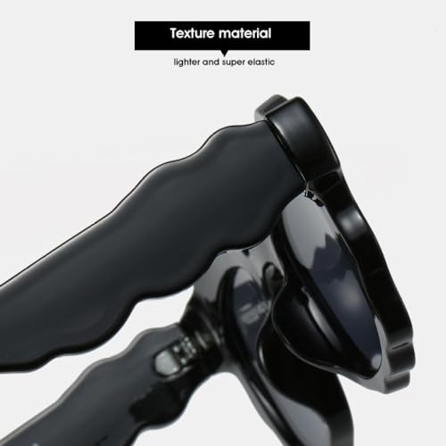 Fashion Retro Punk Wavy Sunglasses Women Cool Shades Men Classic Sun Glasses Irregular Elegant Eyewear Uv4004