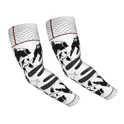 Women Men Cooling Arm Sleeves Hockey Player Anti-Slip Sun Protection Gardening Sleeves With Thumb Hole