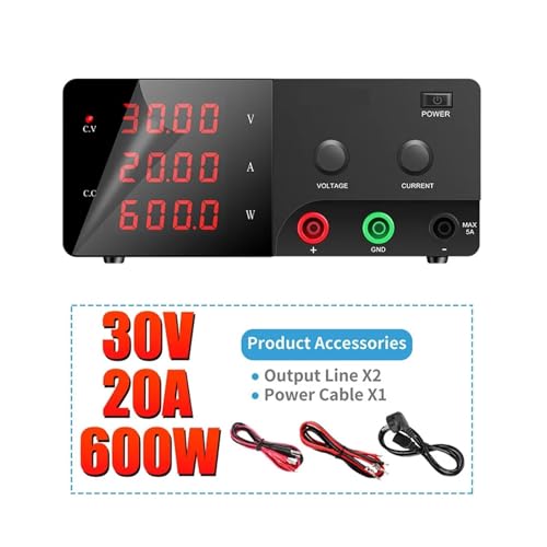 900W �����\ DC �d�� 30V 30A �ώ������X�C�b�` �f�W�^���x���`�d�� 60V 10A 15V 30A/60A(600W-30V20A Black)