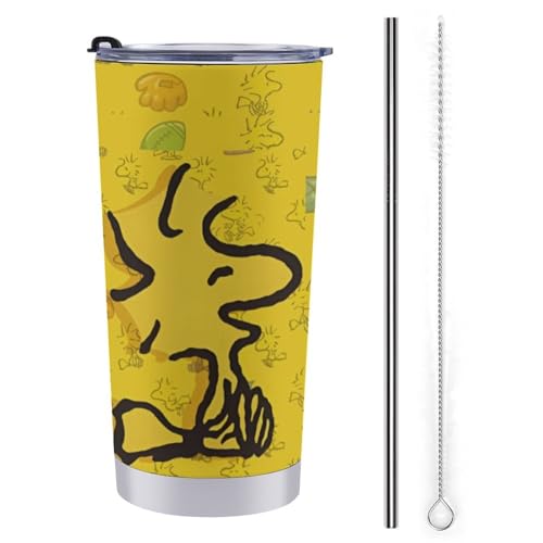 スヌーピー ウッドストック マグカップ コーヒーカップ コンビニカップ 保冷 保温 タンブラー ステンレス製 蓋付き 持ち運び 直接ドリップ プレゼント用 車用 キャラクター グッズ かわいい 600ml