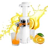MINI Máquina exprimidora de masticación de prensa en frío, extractor de exprimidor de masticación de tamaño compacto con 80W 60RPM 401mL-600mL Material plástico para verduras y frutas Tienda