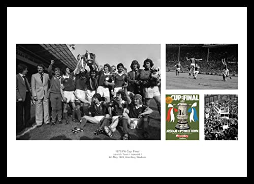 Framed Ipswich Town 1978 FA Cup Final Photo Montage Memorabilia