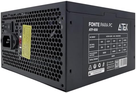 Fonte de Alimentação ATX Para Computador PC 650W 110V / 220V Bivo...