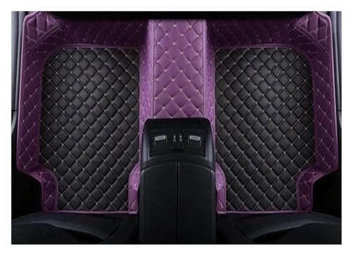 Tapis Sol Voiture en Cuir Noir Violet pour Opel Grandland X Insignia Zafira B 3pc