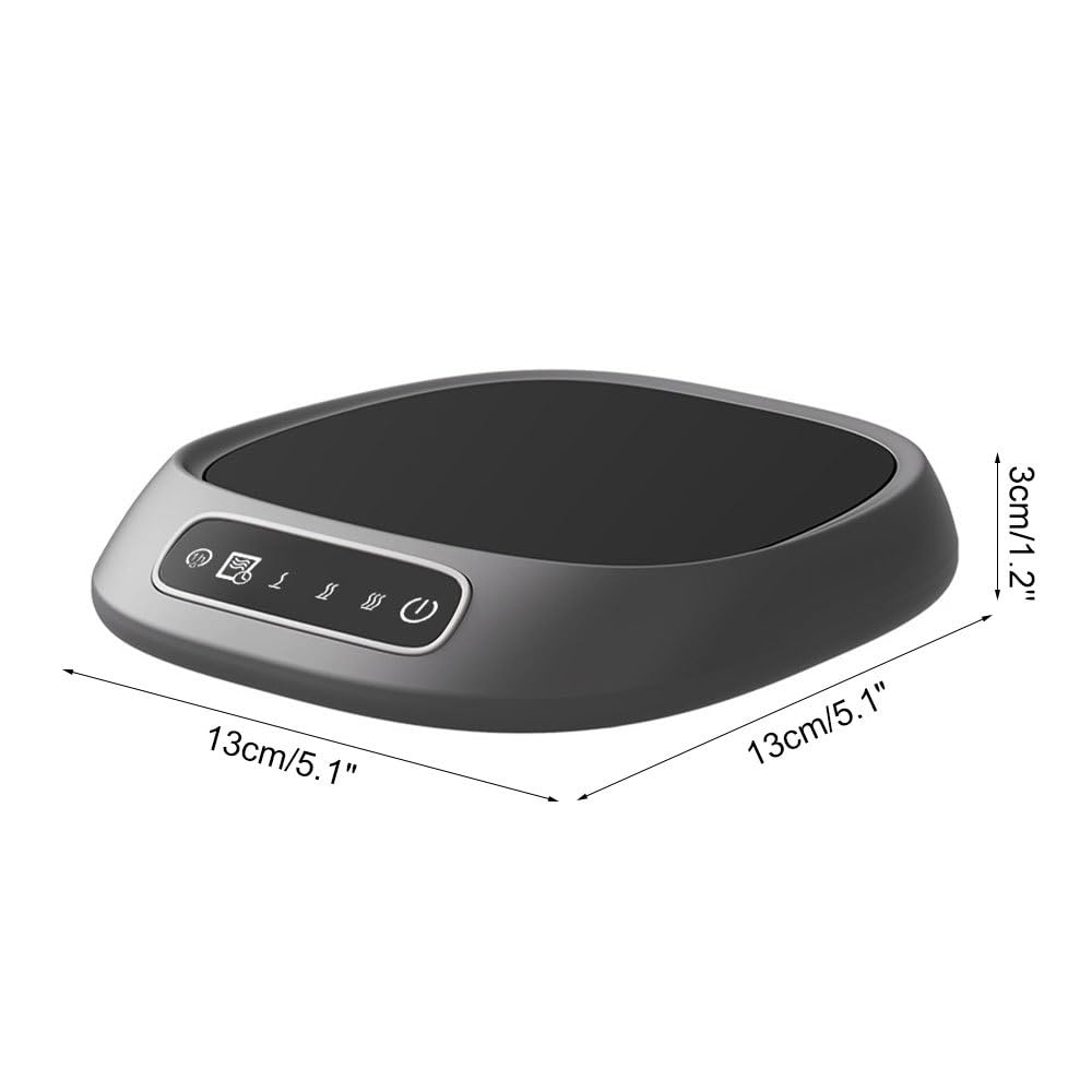 Scaldatazze da Caffè USB, Scalda Tazze Elettrico con 3 Impostazioni di Temperatura, Portatile Sottobicchiere Riscaldante Elettrico, per Caffè, Acqua, Tè, Cacao, Latte e Bevande, Regali