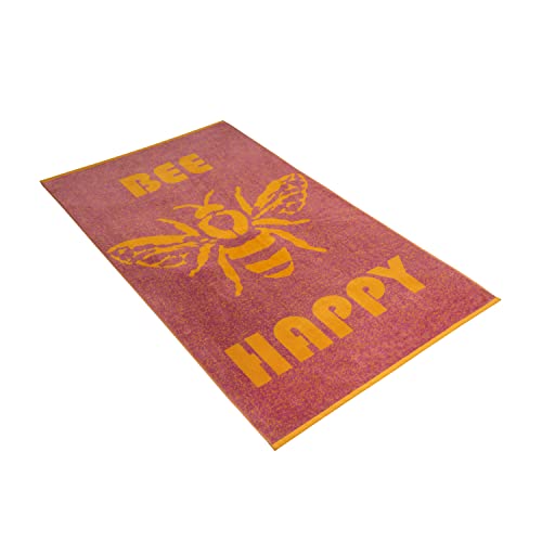Vossen Bee Happy Strandtuch 100 x 180 cm BlackBerry