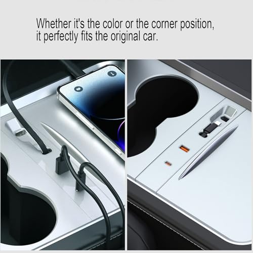 Câble rétractable de type C pour Tesla Model 3 2024, station d'accueil USB charge rapide