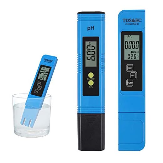 COLFULINE 4-i-1 digital PH-mätare + LCD TDS EC vattenrenhet PPM-filter hydroponisk pooltestare penna, vattenkvalitetstestare för hushåll dricksvatten, pool, hydroponik, akvarium vatten