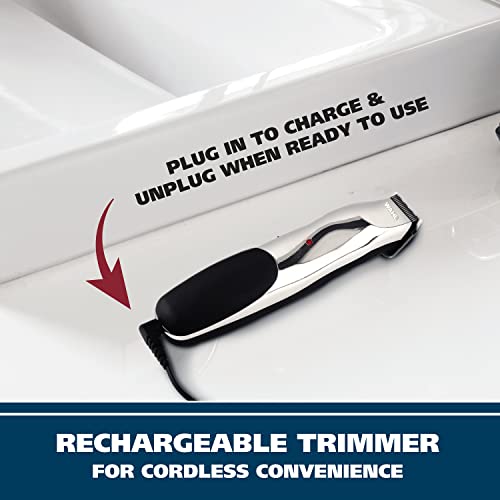 Wahl Cordless Rechargeable Beard Trimmer For Men With Self-Sharpening Blades, Travel Lock, & 14 Cutting Lengths – Model 9916-4301V #TOP6