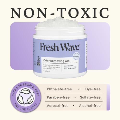 Image of Fresh Wave Lavender Odor Removing Gel, 15 oz. | Odor Absorbers for Home | Safer Odor Relief | Natural Plant-Based Odor Eliminator | Every 15 oz. Lasts 30-60 Days | for Cooking, Trash & Pets