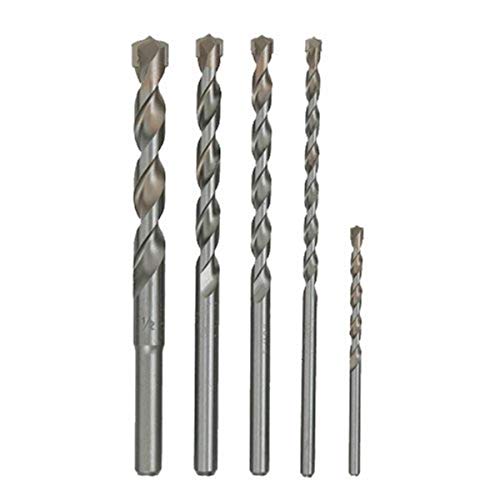 725600-5 Piece Straight Shank Plus Concrete Drill Bit Set