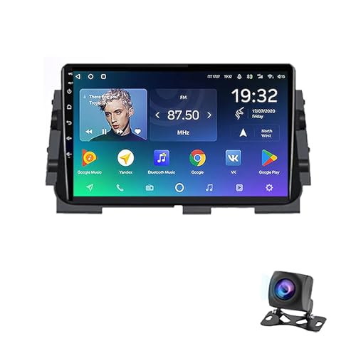 9 Pulgadas Android 12 Car Stereo Radio De Coche 2 DIN Para Nissan Micra Kicks 2017-2019 Con WiFi Bluetooth Manos Libres Wireless Carplay Android Auto Mirror Link Cámara Trasera ( Color : S100 2+32G )