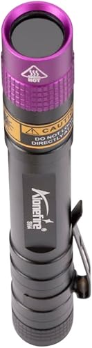 Miniatura 8 de ALONEFIRE SV64 Mini 3W Linterna UV 365nm Portátil Ultravioleta Luz Negra Muy Pequeña para Minerales, Detector de Orina de Mascotas, Detección de