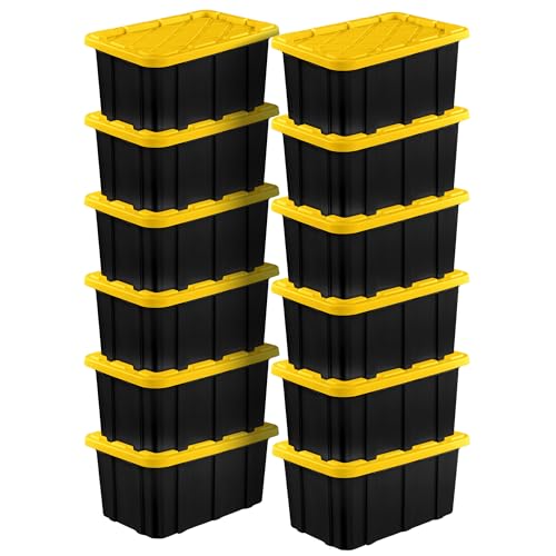 Sterilite 12-Pack Industrial Tote, Plastic Storage...