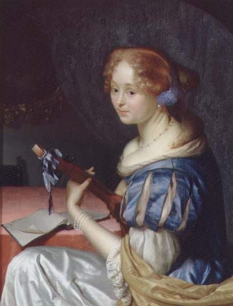 Pintura mural de lienzo vintage de Godfried Schalcken para pared de dormitorio en 60x90cm