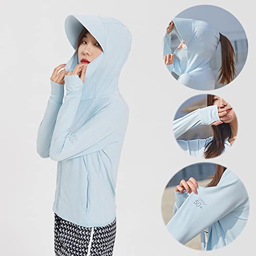 Chaqueta de manga larga con protección solar azul 3X-Large miniatura 2