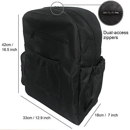 Oxford Cloth Wheelchair Bags for Back of Chair with Pockets Mobility Devices Accessory Large Wheelchair Backpack Storage Carrier Bag Fits for Most Wheelchairs - Image 4