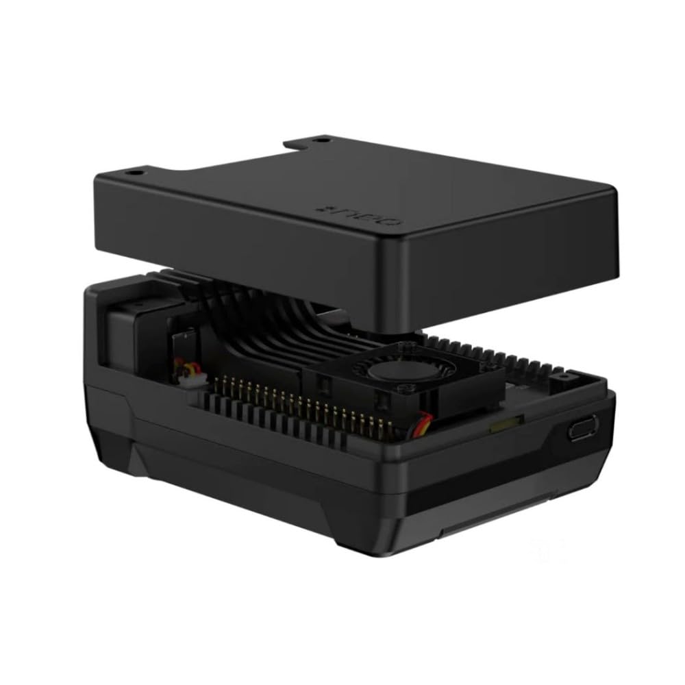 Argon Neo 5 M.2 NVMe PCIe Gehäuse für Raspberry Pi 5, Raspberry Pi 5 Gehäuse aus Aluminium mit integriertem Lüfter