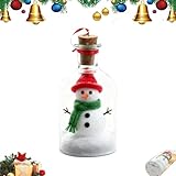 Nostalgische Schneelandschaft in der Flasche (2025), Weihnachtsbaum-Flaschenpost, Sprachnachricht für den Weihnachtsbaum, mit Wiedergabekorken, einzigartiges Partygeschenk