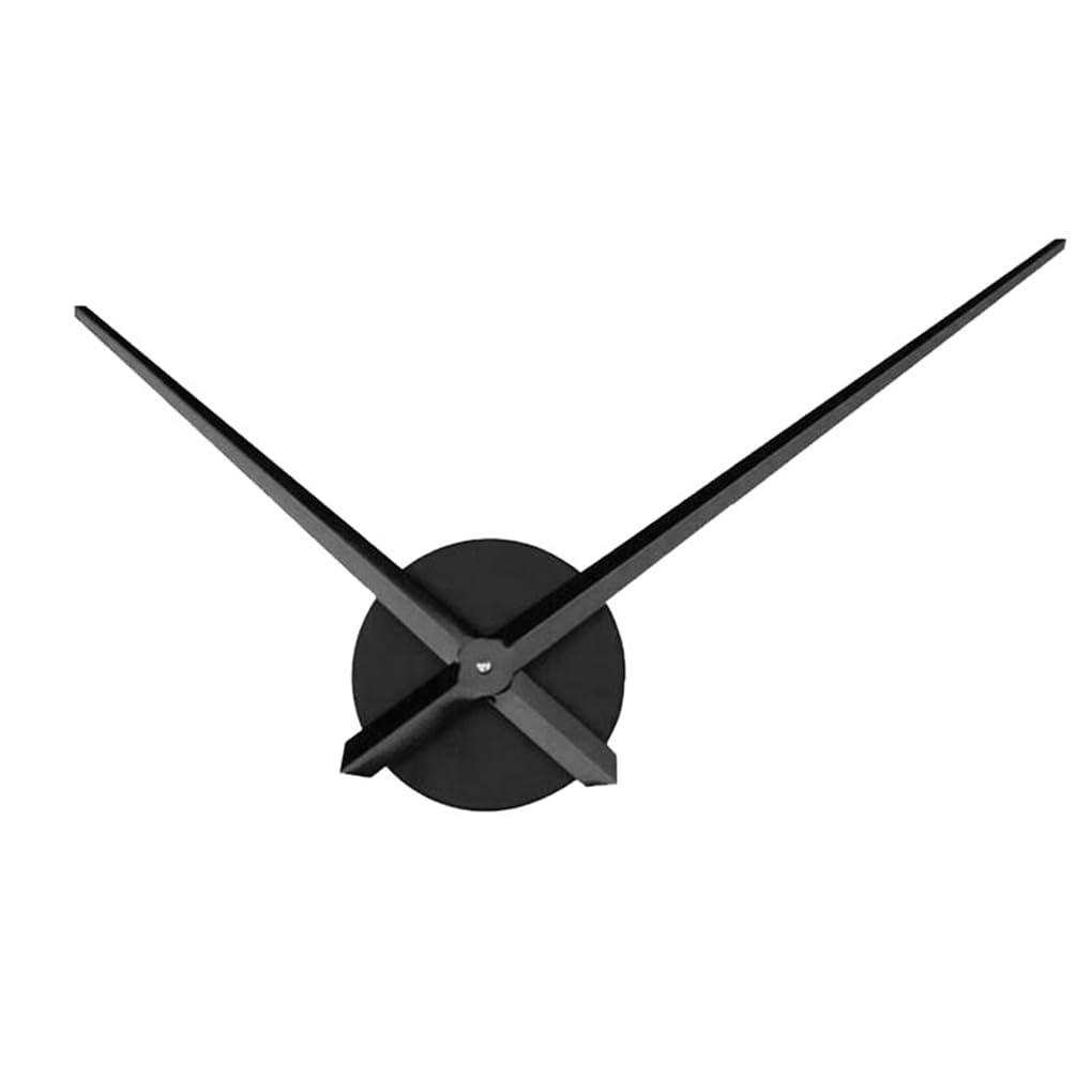 Pleayietoopiatiey ABS Wall Clock Mechanism DIY Modified Anti-rust Battery Powered Adjustable Solid Color Quiet Running Clocks Mechanisms Black, Black Large