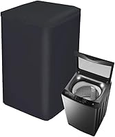 Vista 1 de Cubierta protectora para lavadora de carga superior, a prueba de polvo, impermeable, negra (S-20x20.5x33.5 pulgadas)