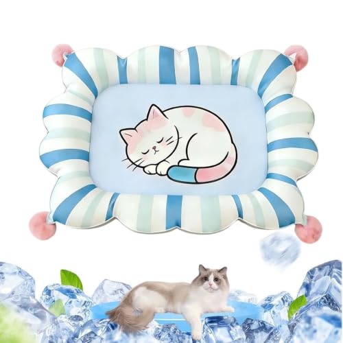 Tapis rafraîchissant pour chat pour maison d'été | Tapis de couchage de camping et intérieur - 2