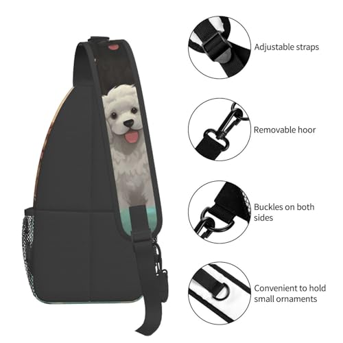 Morrales Sling Bag Poodles Dogs para Senderismo miniatura 4