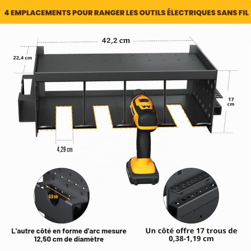 Rangement pour perceuse en acier robuste pour scie circulaire