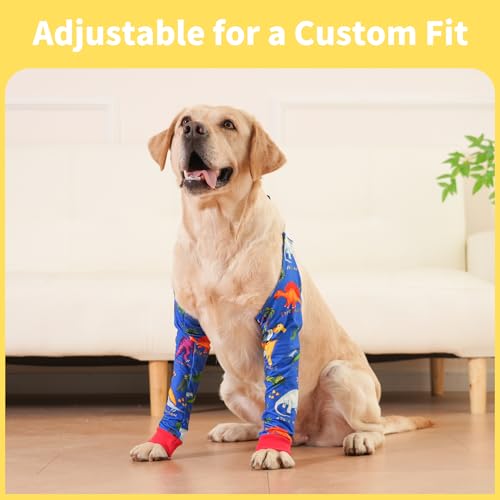 Image of LovinPet Dog Elbow Protector Anti-Licking Elbow Sleeve, Adjustable, Comfortable & Durable Front Leg Guard for Medium to Large Dogs, Prevents Licking and Chewing,Dog Sleeve,Dog Leg Sleeve,Red