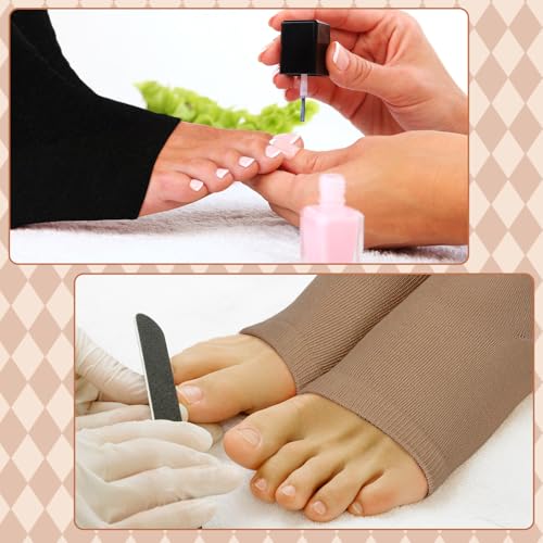 16 Pairs Cotton Toeless Socks Pedicure Socks Flip Flop Open Toe Socks Toeless Yoga Socks for Women Men4