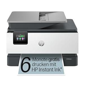 HP OfficeJet Pro 9120e Multifunktionsdrucker, 6 Monate gratis drucken mit HP Instant Ink inklusive, HP+, Drucker, Scanner, Kopierer, Fax, WLAN, LAN, Duplex, Airprint, Grau-Weiß