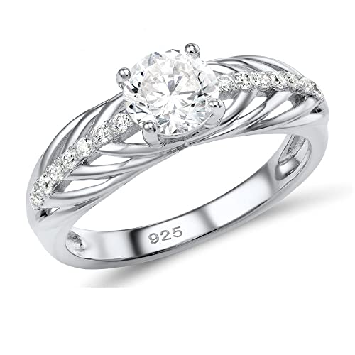 Bague de fiançailles pour femme sans irritation bijoux purs avec pierres