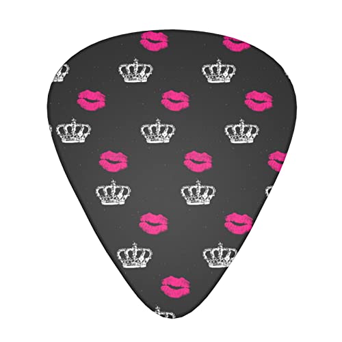 Ensemble de 12 médiators de guitare Crown And Lips pour guitare acoustique, guitare électrique, contrebasse, ukulélé - Les Beatles, Paul McCartney, John Lennon, RIngo Starr, George Harrison Ensemble de 12 médiators de guitare Crown And Lips pour guitare acoustique, guitare électrique, contrebasse, ukulélé