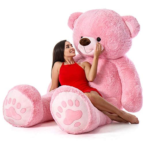 Image of 7 Feet Pink Giant Teddy Bear Soft, Plush, and Cuddly Stuffed Animal for Kids, Birthdays, Anniversaries, Valentine's Day, and Special Occasions Large Huggable (Pink /84 inch)