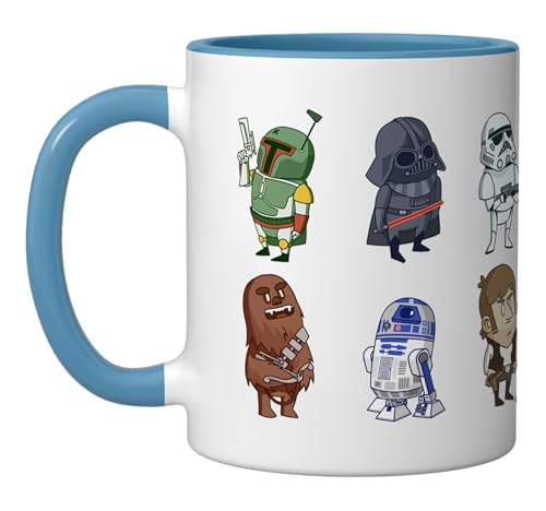 Taza cerámica Star Wars Chibi personajes 11 onzas miniatura 1