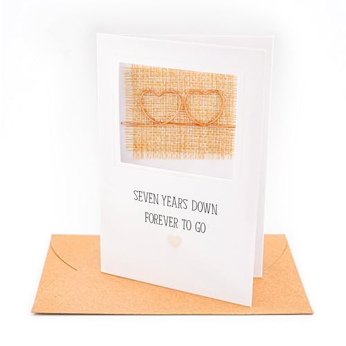 Image of Romantic gifts for him, I love you gifts for him, Anniversary Card Gifts, 6 7 8 Anniversary Card (7 year)