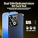 JtQtJ 4G Smartphone Without Contract, 3GB + 32GB/256GB, Android 12 Mobile Phone, 6.3 Inch HD+ Screen, 13MP + 16MP Camera, 4500mAh, Dual SIM Dual Camera,GPS,Face ID,OTG (Note40pro - Black)