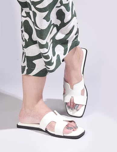 Image of JM LOOKS Women's Open-Toe Slip-On Flat Sandals