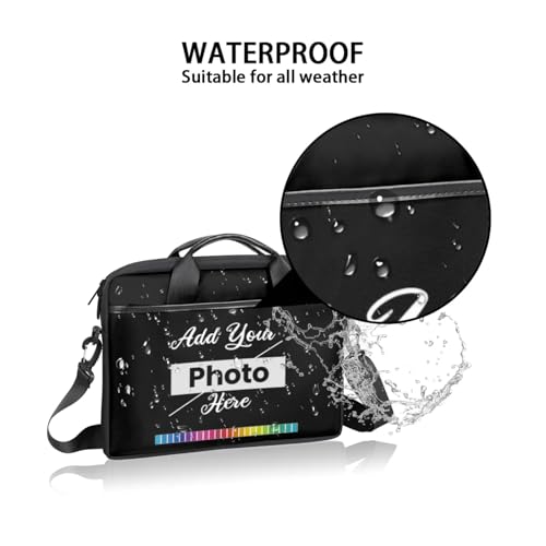 Personalized-Photo-Laptop-Bag,Custom Computer-Bags, Lightweight Briefcase Laptop Case,Sturdy Messenger/Shoulder Bags Handbags Gift For Women Men For Work Business Travel 15 Inch3