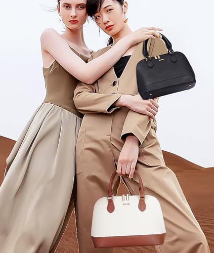 Image of LOVEVOOK Purse for Women Crossbody Bags Classic Double Zip Top Handle Dome Satchel Bag