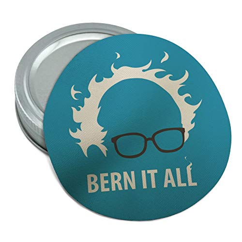 Bern It All Bernie Sanders Burning Democrat Round Rubber Non-Slip Jar Gripper Lid Opener