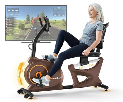 Wenoker Recumbent Exercise Bike with Bluetooth & Heart Rate