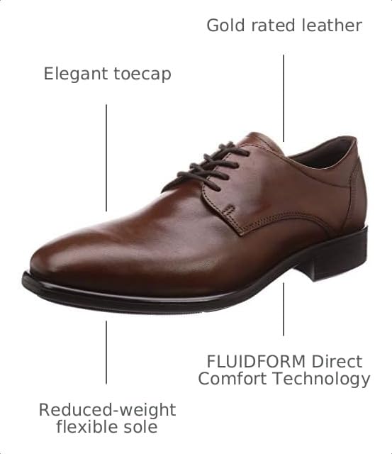 Image of ECCO Mens Citytray Apron Toe Tie