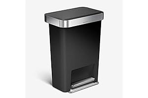 Simplehuman 45 Liter / 12 Gallon Rectangular Kitchen Step Trash Can with...