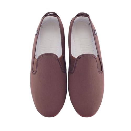 escoolers Canvas Kung-Fu Sneaker with Elastic Closure - Lightweight and Comfortable with Flexible Rubber Sole - Made in Spain., brown, 5 UK escoolers Canvas Kung-Fu Sneaker with Elastic Closure - Lightweight and Comfortable with Flexible Rubber Sole - Made in Spain., brown, 5 UK