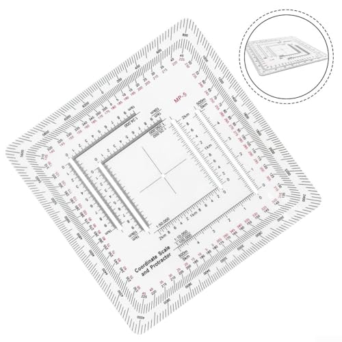 Transportador flexible para mapas, regla acrílica 0-360° miniatura 4