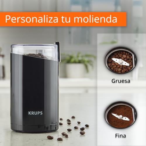 Image of KRUPS Precision Electric Coffee Grinders, 3 oz Capacity, 200W Motor, Stainless Steel Blades for Uniform Grinding of Beans, Herb and Nuts, Coffee and Spice Grinder Electric, (Black)