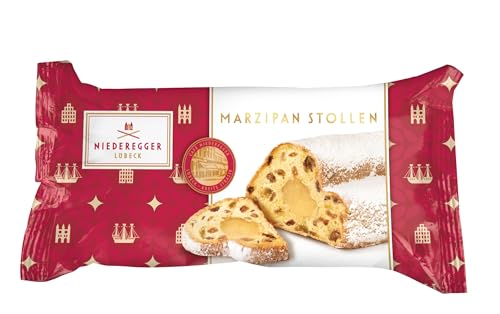 Niederegger | Mini-Marzipan-Stollen | 1x 80g | Erlesene Gebäckspezialität veredelt mit saftigem Marzipan | Stollengenuss perfekt für Zwischendurch